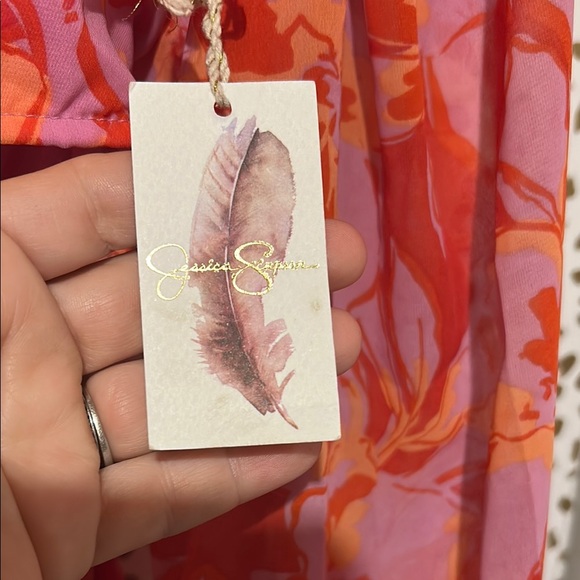 NWT Jessica Simpson Vibrant Floral Long Sleeve Dress - Picture 3 of 4